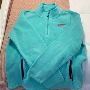Teal vineyard vines 1/4 zip jacket